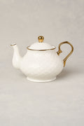 Ripple White Teapot