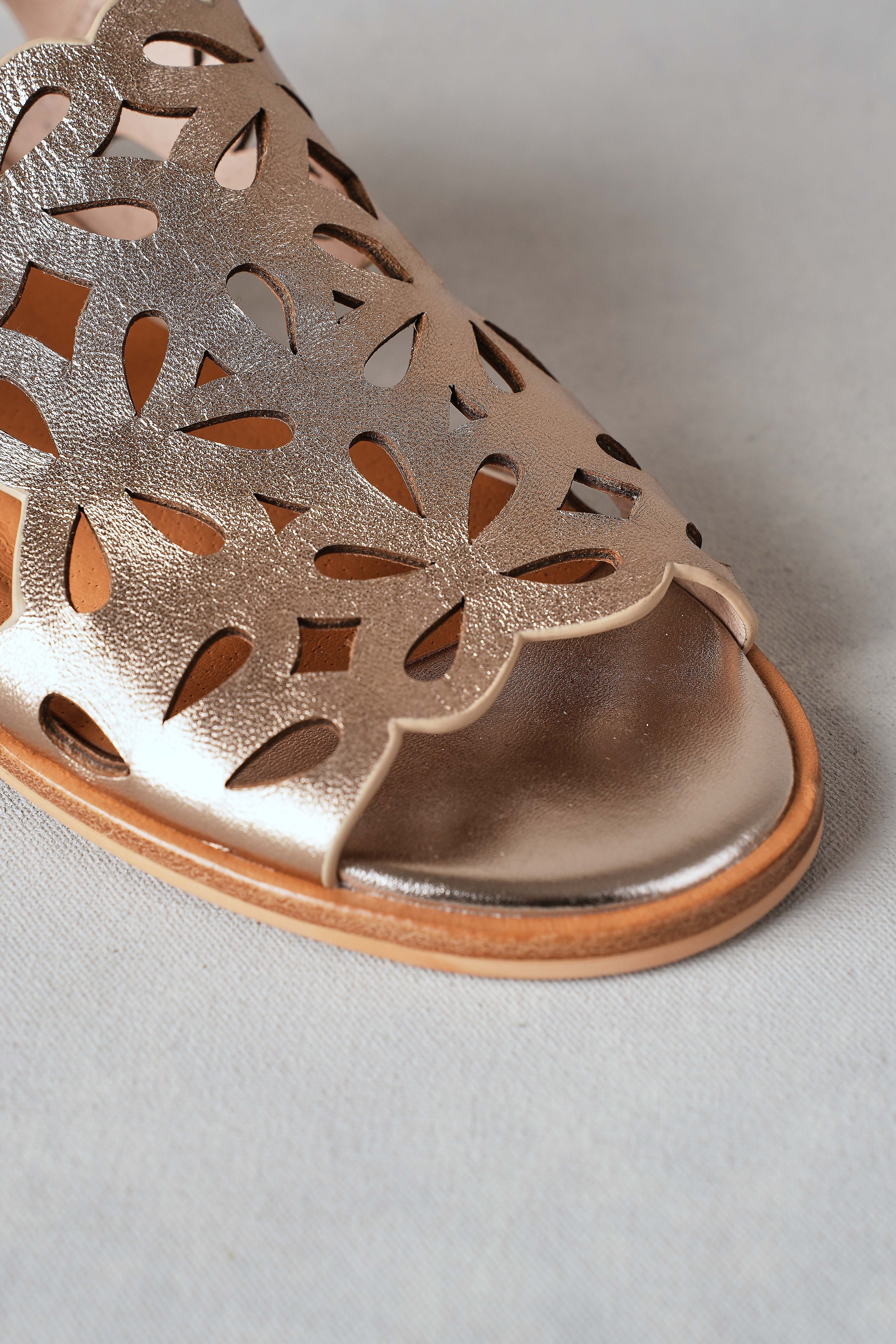 Clara Cut Out Sandal - Pewter