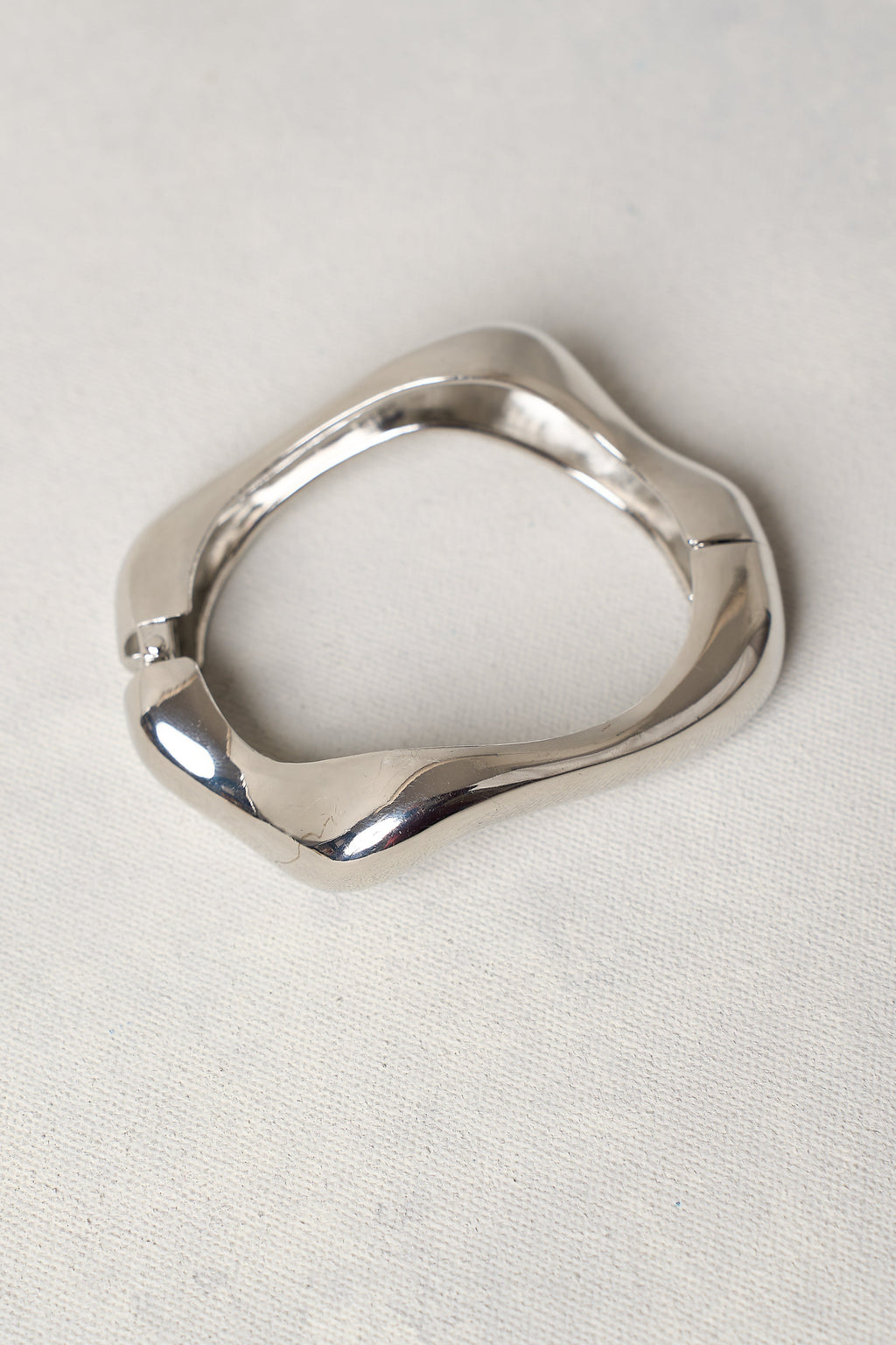 Sculptural Silver Bangle